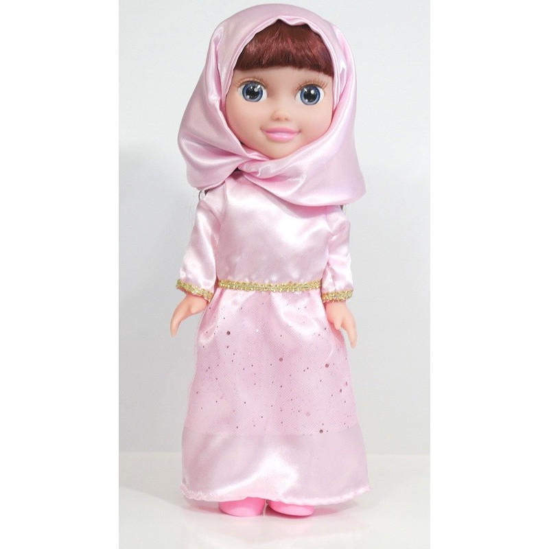 Poupée Musulmane Métisse - Chifa Parlante - Robe Rose - 3ans+