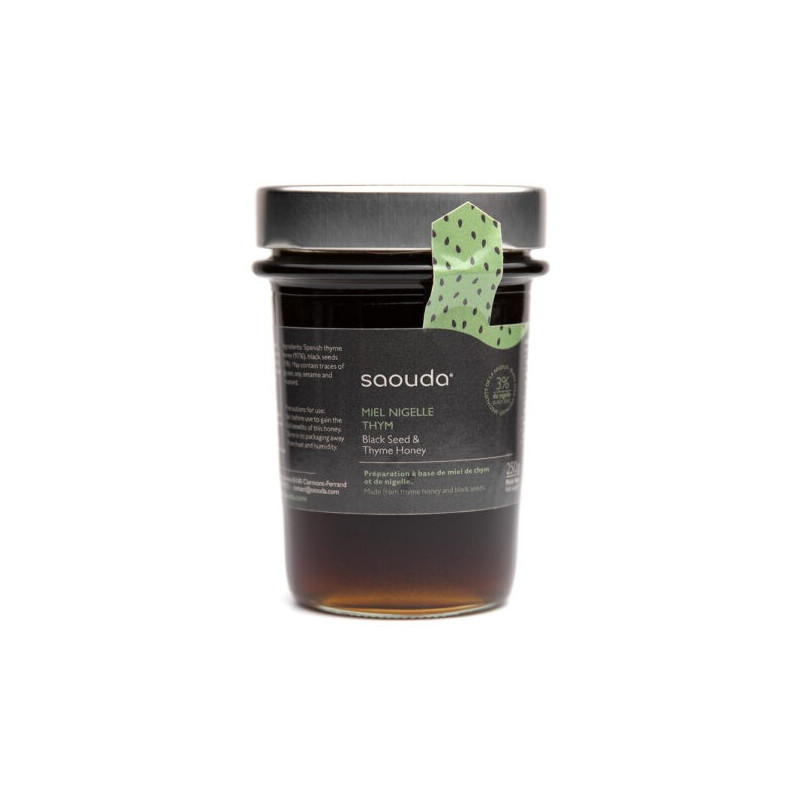 Miel de Thym à la Nigelle (Obtenue par Cryobroyage) - Saouda 250 gr