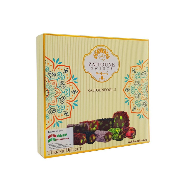 Loukoum Mixte Pistaches et Grenades - Coffret Luxe - Zaitoune 250g