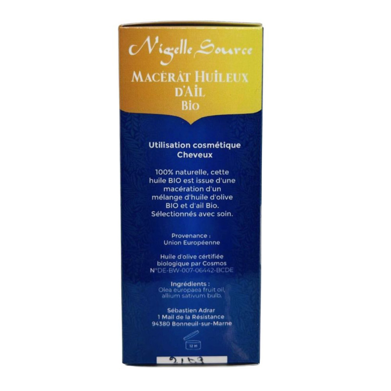 Macérat Huileux d'Ail Bio - 60 ml - Nigelle Source