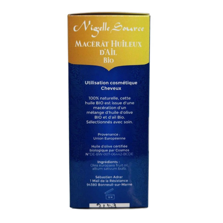 Macérat Huileux d'Ail Bio - 60 ml - Nigelle Source