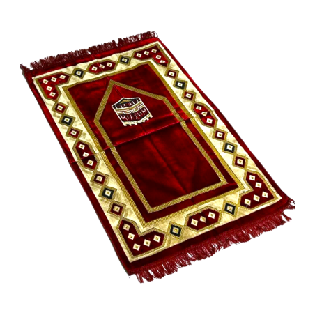 Tapis de Prière avec boussole - Rouge