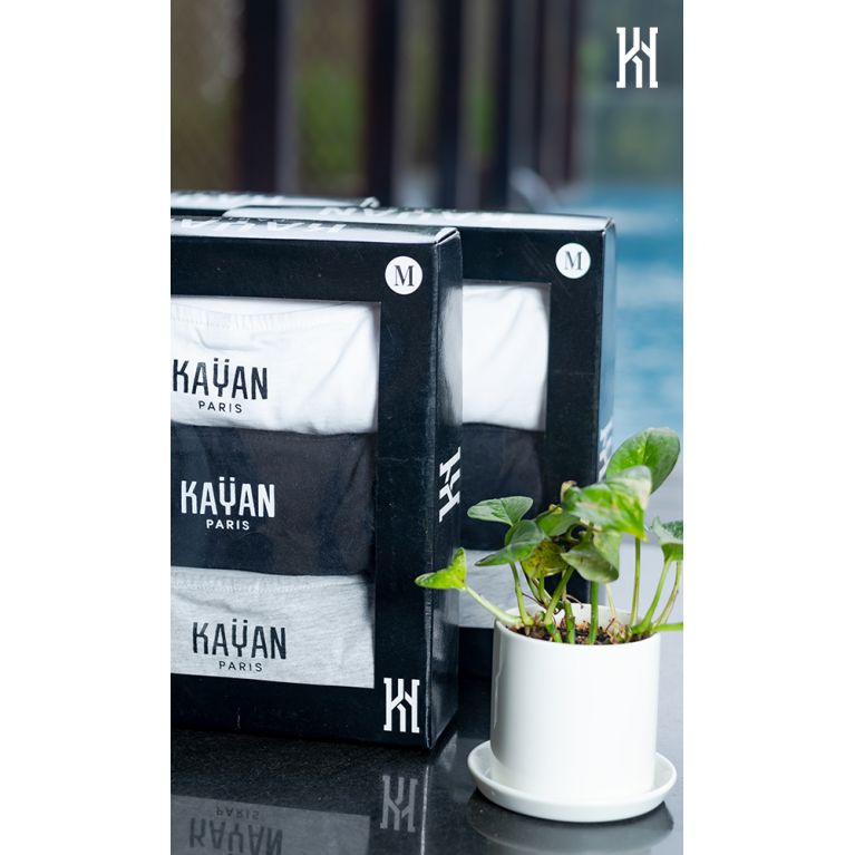 THE BOX : Pack de 3 T-SHIRTS (Noir, Blanc, Gris) - Kayan