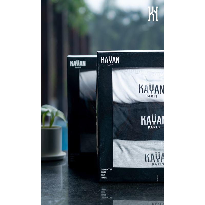 THE BOX : Pack de 3 T-SHIRTS (Noir, Blanc, Gris) - Kayan