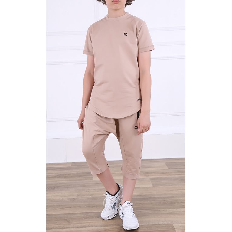 Ensemble Nautik Kid S24 - Sarouel + T-Shirt de 3 à 16 ans - Beige - Qaba'il