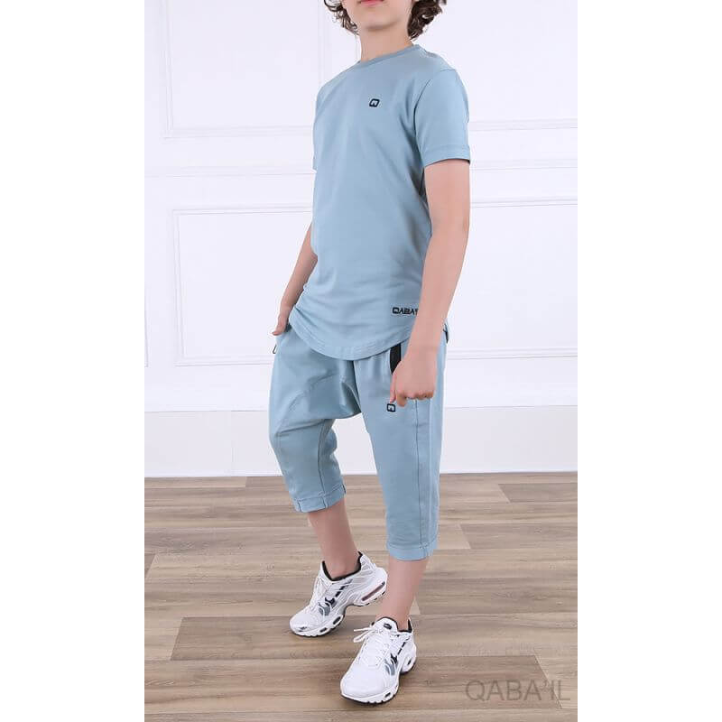 Ensemble Nautik Kid S24 - Sarouel + T-Shirt de 3 à 16 ans - Noir - Qaba'il