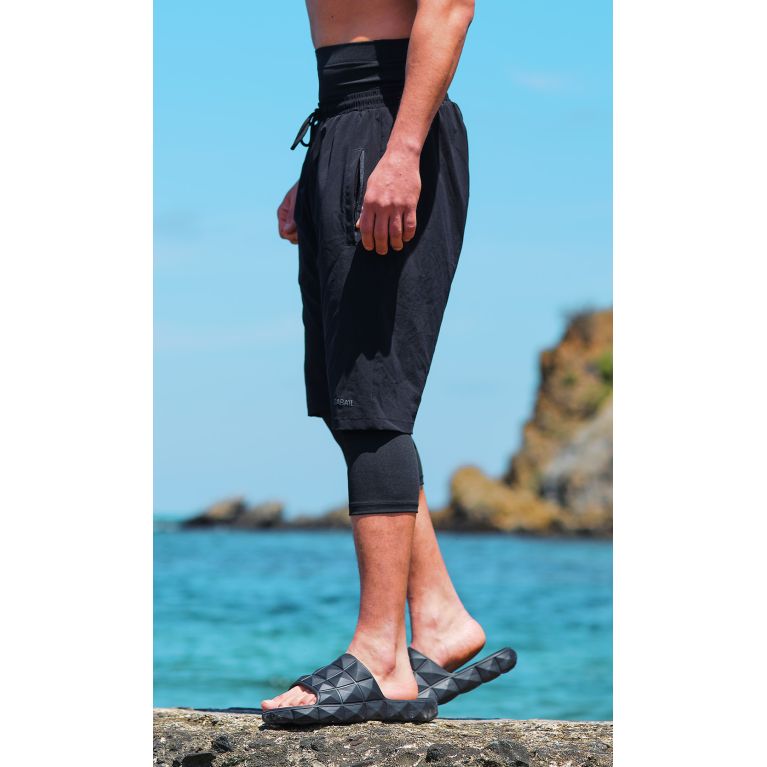 Sarouel de Bain Cycliste - SwimShort - Noir - Qaba'il