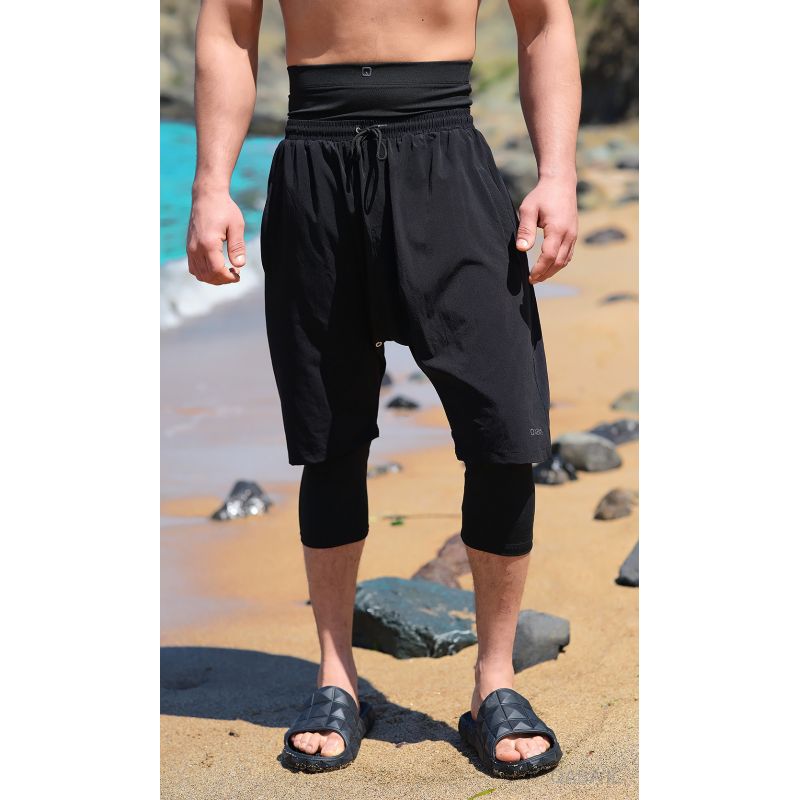 Sarouel de Bain Cycliste - SwimShort - Noir - Qaba'il