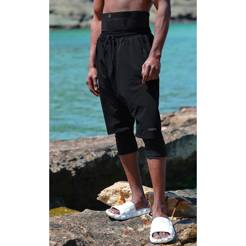 Sarouel de Bain Cycliste - SwimShort - Noir - Qaba'il