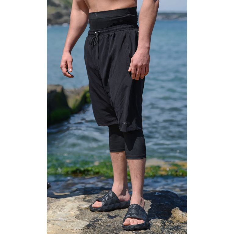 Sarouel de Bain Cycliste - SwimShort - Noir - Qaba'il