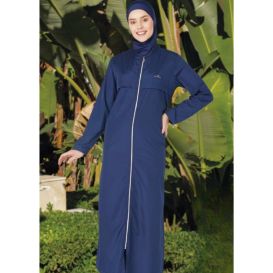 Burkini Hijab 5 Pièces - Navy Blue / Silver - ADASEA