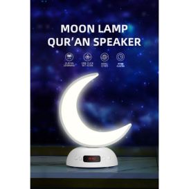 Lampe Coranique Lunaire SQ-902 par Equantu - Design Croissant de Lune Lumineux - Haut-parleur MP3 Bluetooth