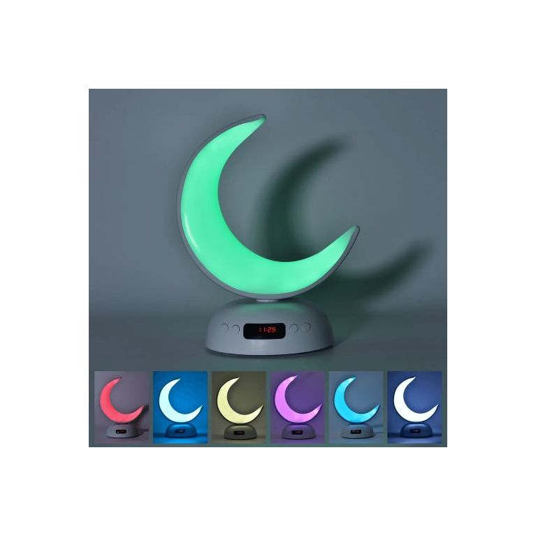 Lampe Coranique Lunaire SQ-902 par Equantu - Design Croissant de Lune Lumineux - Haut-parleur MP3 Bluetooth