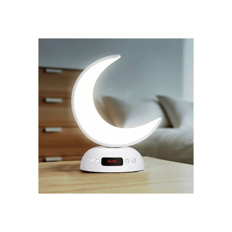 Lampe Coranique Lunaire SQ-902 par Equantu - Design Croissant de Lune Lumineux - Haut-parleur MP3 Bluetooth