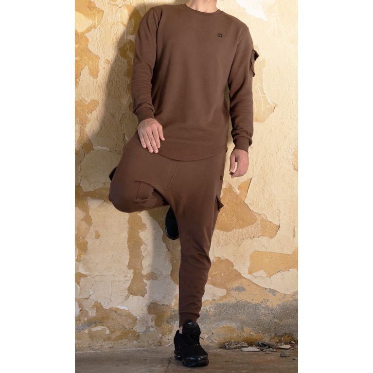 Ensemble Sarouel et Sweat Cacao, Survêtement Qaba'il : Sniper NEO