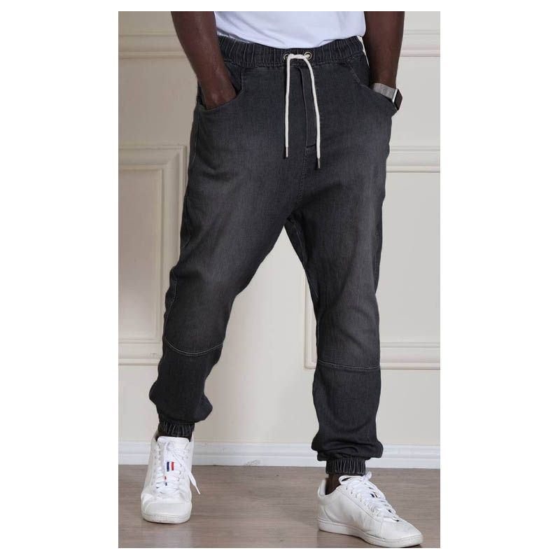 Sarouel Jean Stretch - Gris Foncé - Coupe Djazairi : Qaba'il