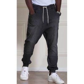 Sarouel Jean Stretch - Gris Foncé - Coupe Djazairi : Qaba'il