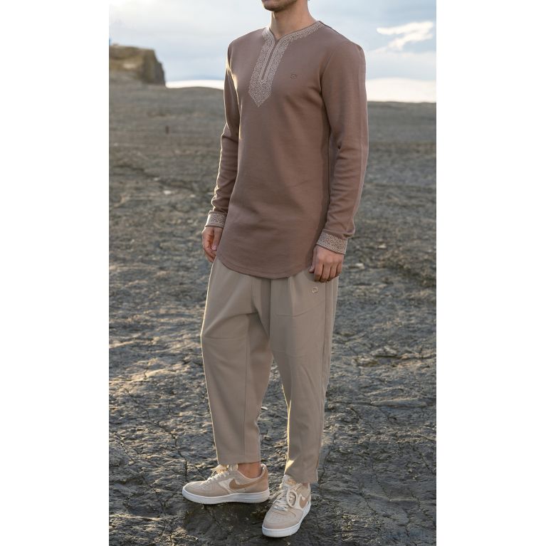 Sweat Etniz AWQAS - Marron - Qaba'il