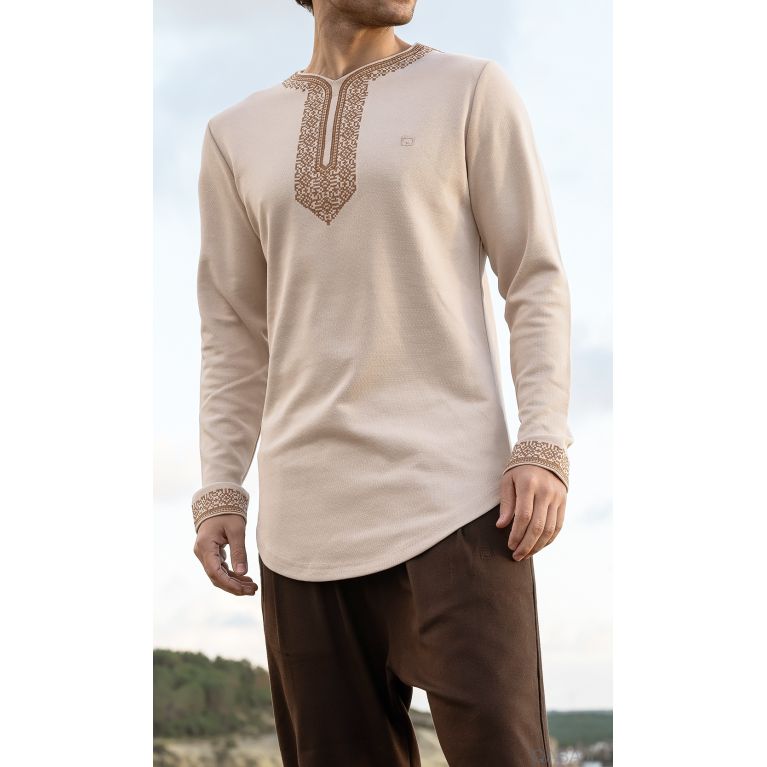 Sweat Etniz AWQAS - Beige - Qaba'il