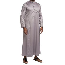  Qamis Homme : Anthracite en tissu glacé Coréen, élégance et qualité - Soundouss