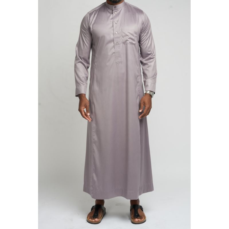  Qamis Homme : Anthracite en tissu glacé Coréen, élégance et qualité - Soundouss