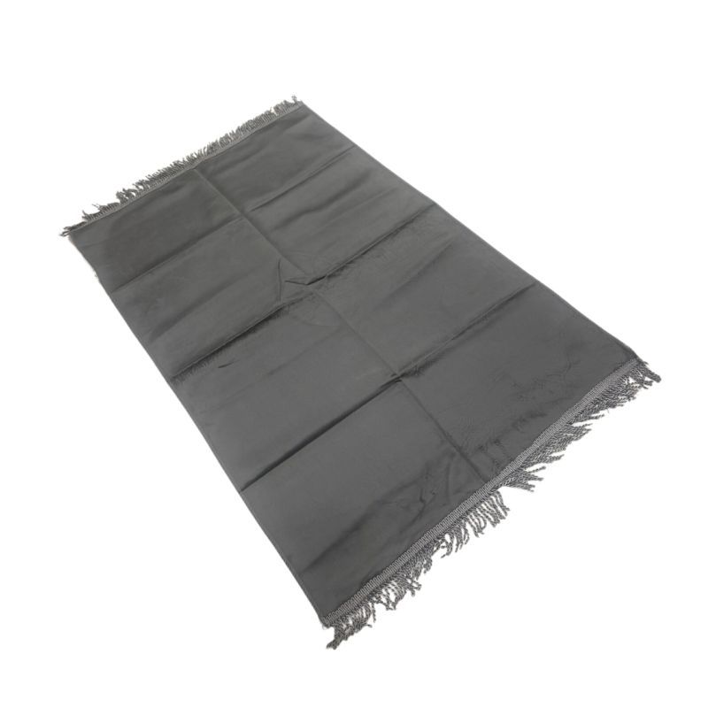 Tapis de Prière Anthracite, Adulte Personnalisable - Velours Uni - Dimensions 69 x 107 cm