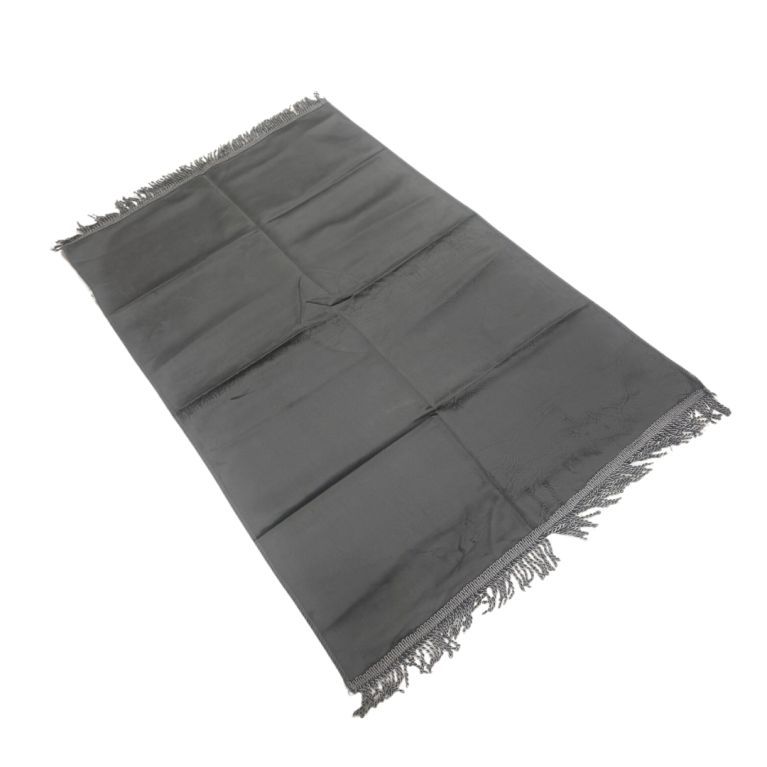 Tapis de Prière Anthracite, Adulte Personnalisable - Velours Uni - Dimensions 69 x 107 cm