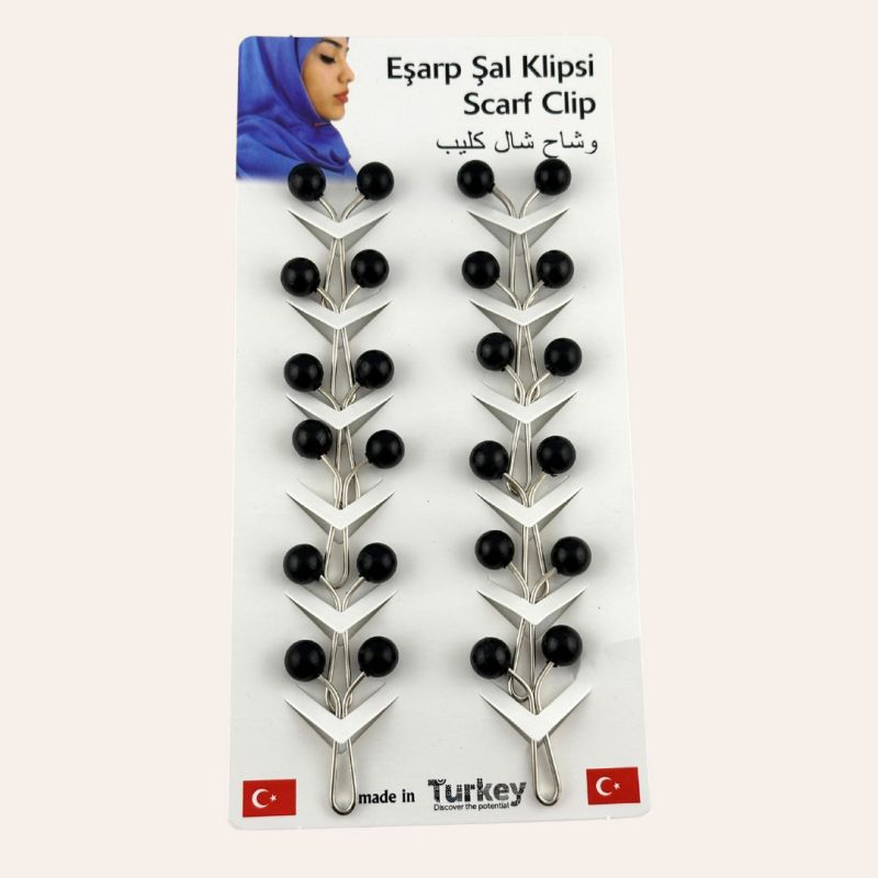 Epingle anti trou pour Hijab et voile - Lot de 12 pcs - Made in Turkey