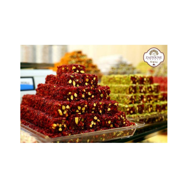 Loukoum Mixte Pistaches et Grenades - Coffret Luxe - Zaitoune 250g