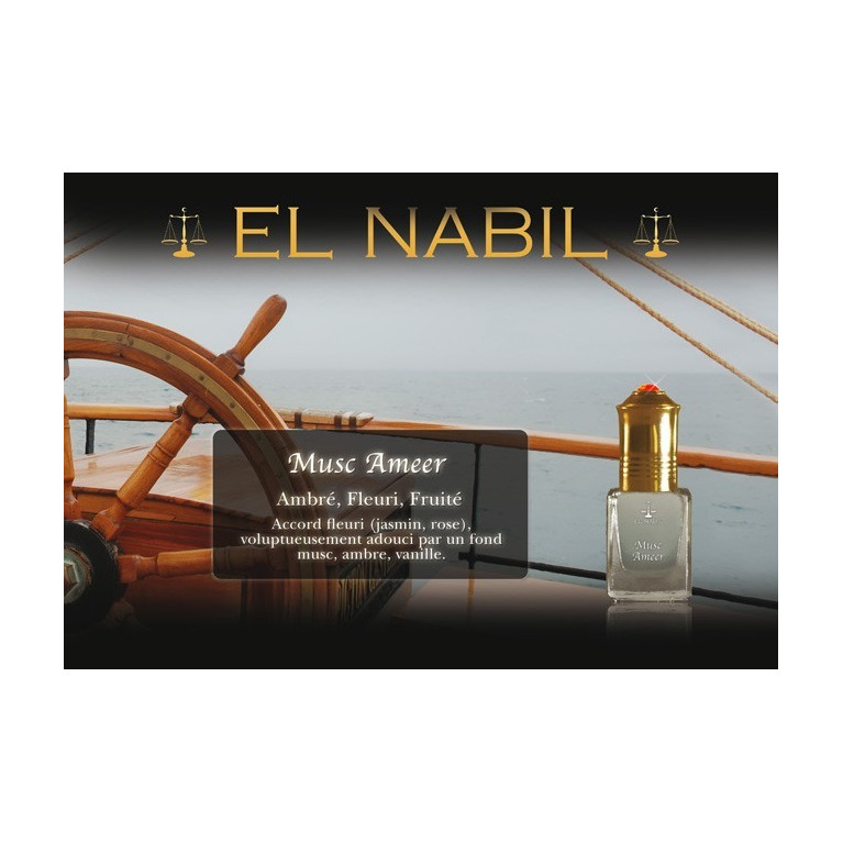 Musc Ameer 5 ml - Saudi Perfumes - Sans Alcool - El Nabil